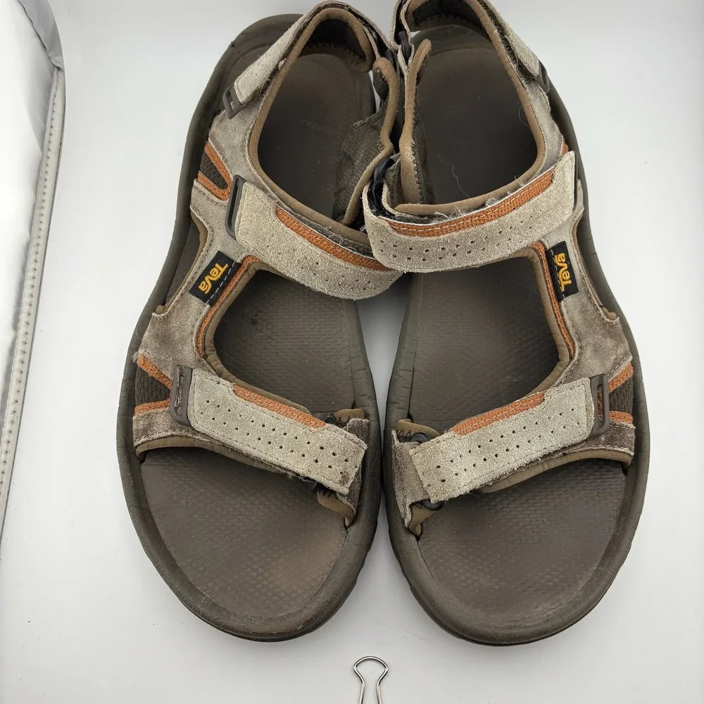 Teva Tanza Sandals 12 Brown Good Suede Hiking Sport 1019192